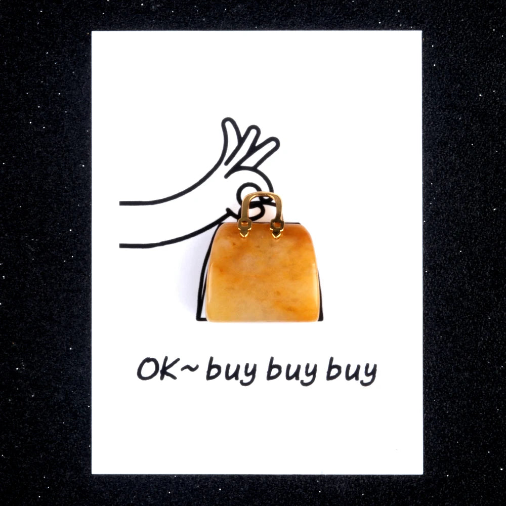 Factory Direct Sale Amethyst Stone Mini Handbag Pendant Necklace for Women Crystal Purse Bag Quartz Pendant Gemstone Jewelry