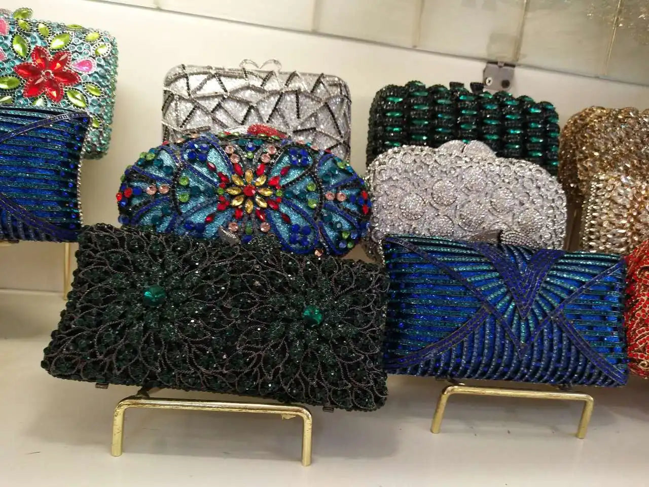 XIYUAN Female Fish Shape Rhinestone Fashion Handbags Design Women Diamond Party Wedding Clutches Purse Best Quality Evening Bags