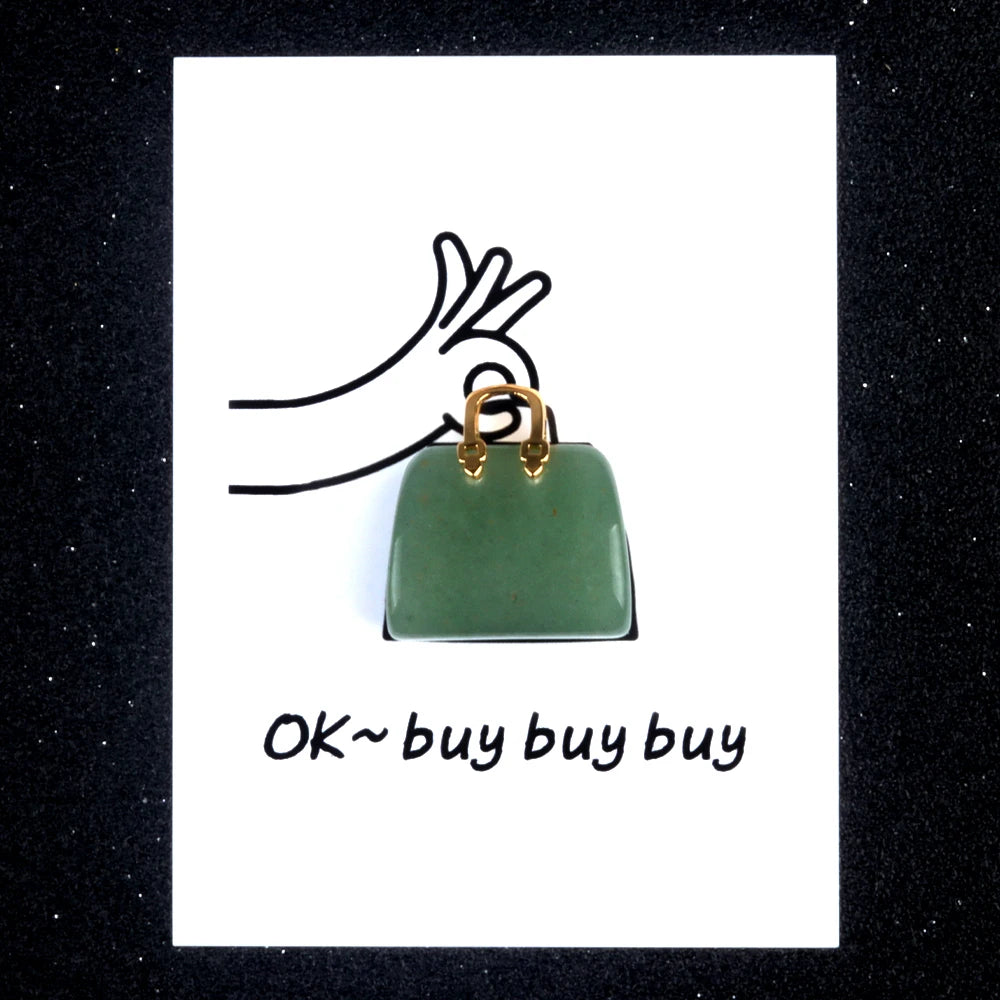 Factory Direct Sale Amethyst Stone Mini Handbag Pendant Necklace for Women Crystal Purse Bag Quartz Pendant Gemstone Jewelry