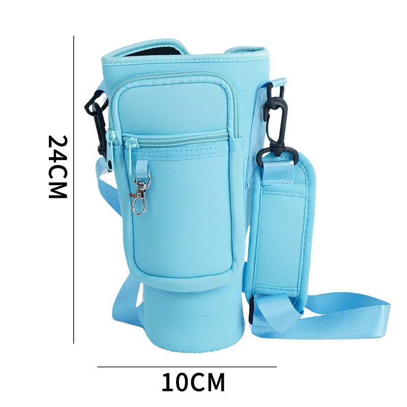Men Women 40oz Bottle Holder Coin Purse Waterproof Portable Water Bottle Pocket Cover Protective case for Camping Fishing Hiking