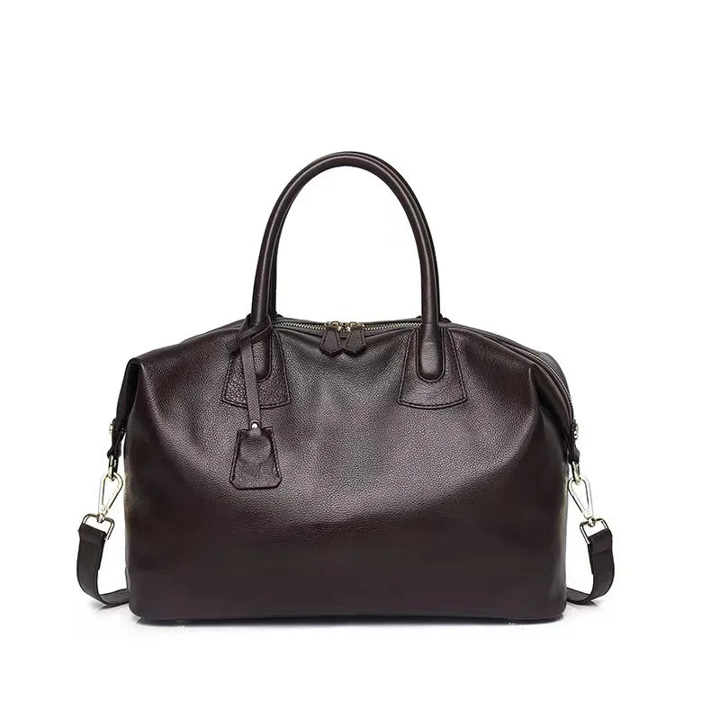 Premium Texture Women's Handbag Large Capacity Travel Bag Genuine Leather Ladies Single Shoulder Crossbody Tote Luxury Fashion