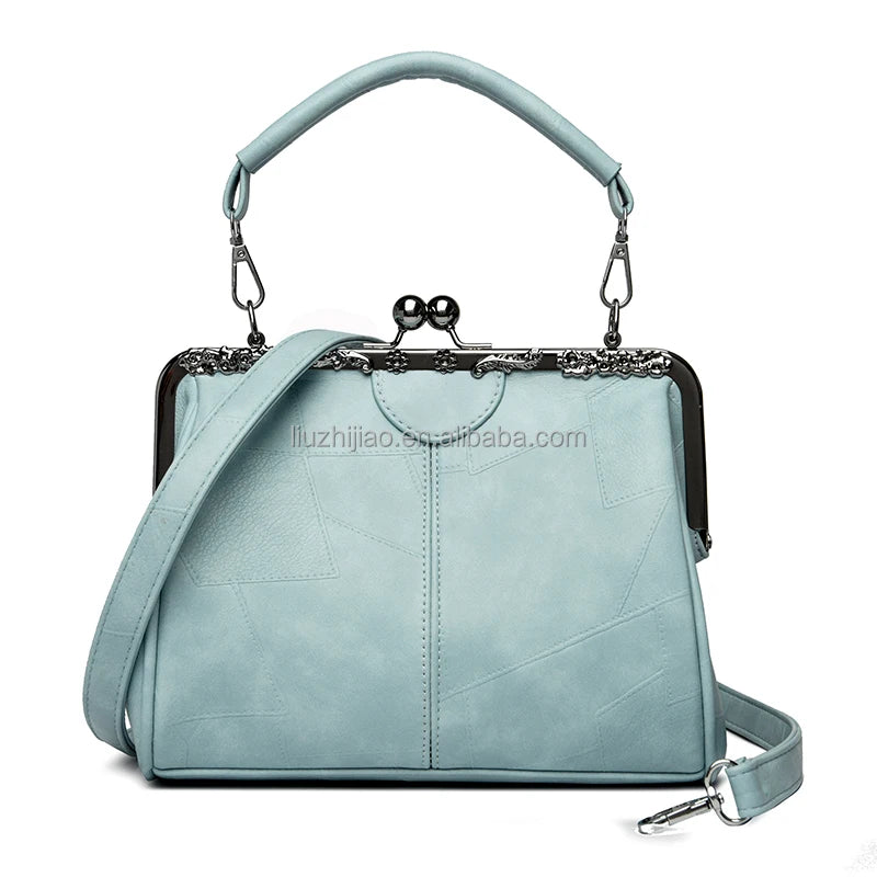 New Leather Handbag Woman Vintage Shoulder Messenger Bag Female Fashion Elegant Temperament Portable Bag