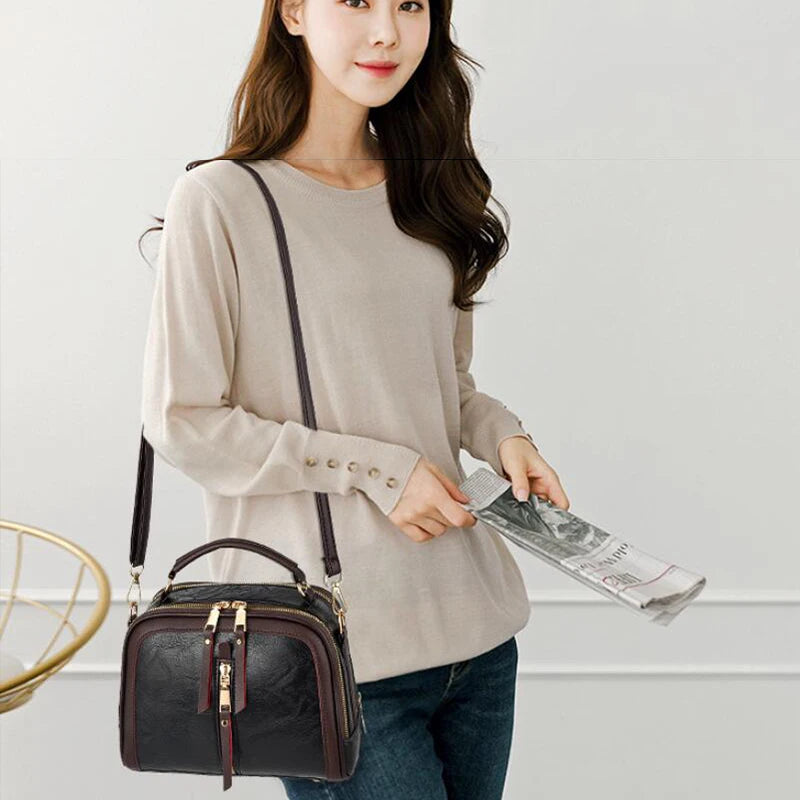 Luxury Handbags Women Bags Designer PU Leather Solid Color Messenger Bag Fashion Shoulder Crossbody Bags Girls Tassen Tote