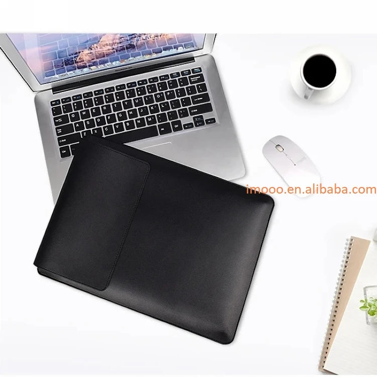 Factory Price Laptop Case with Stand for Computer 13/14/15 Inch PU Leather Notebook Handbag with Mouse Pad Briefcase