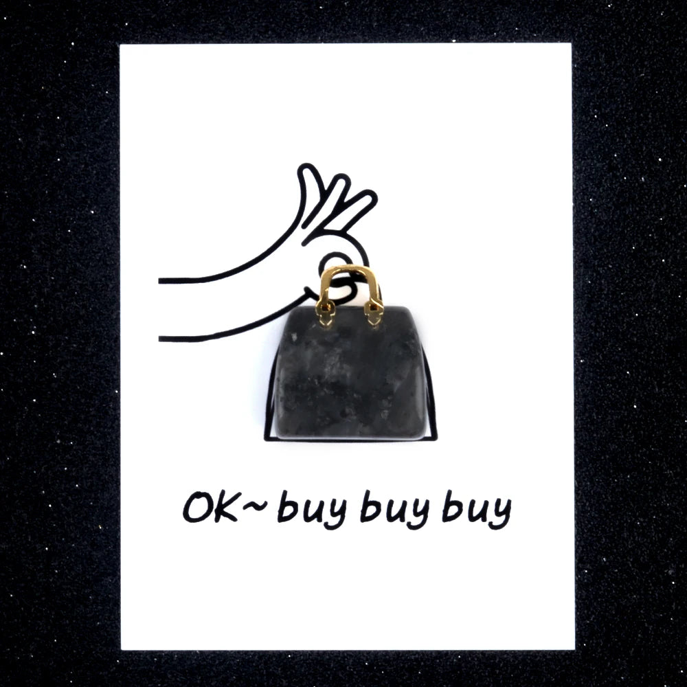 Factory Direct Sale Amethyst Stone Mini Handbag Pendant Necklace for Women Crystal Purse Bag Quartz Pendant Gemstone Jewelry