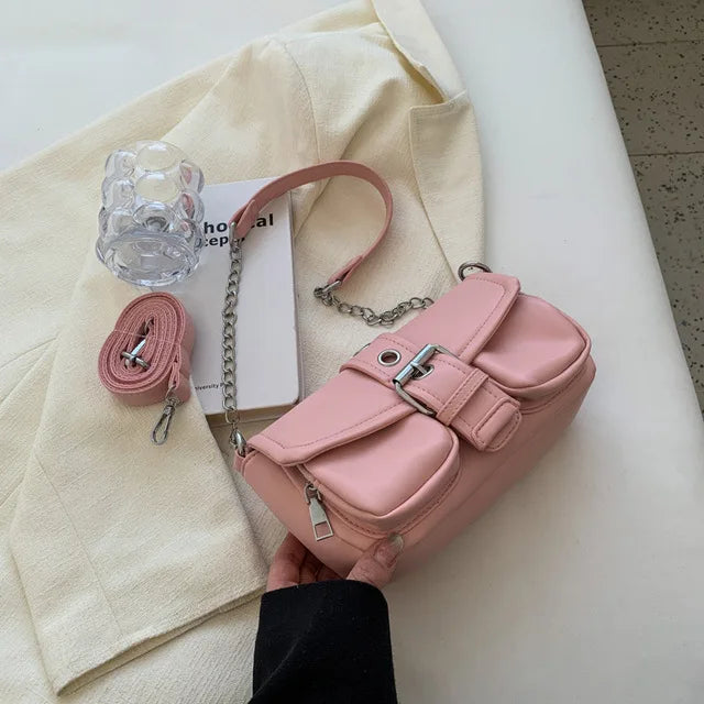 Fashion Female Armpit Bag Women's Small Shoulder Bags Solid Color Leather Ladies Crossbody Fashion Totes Purse and Handbags