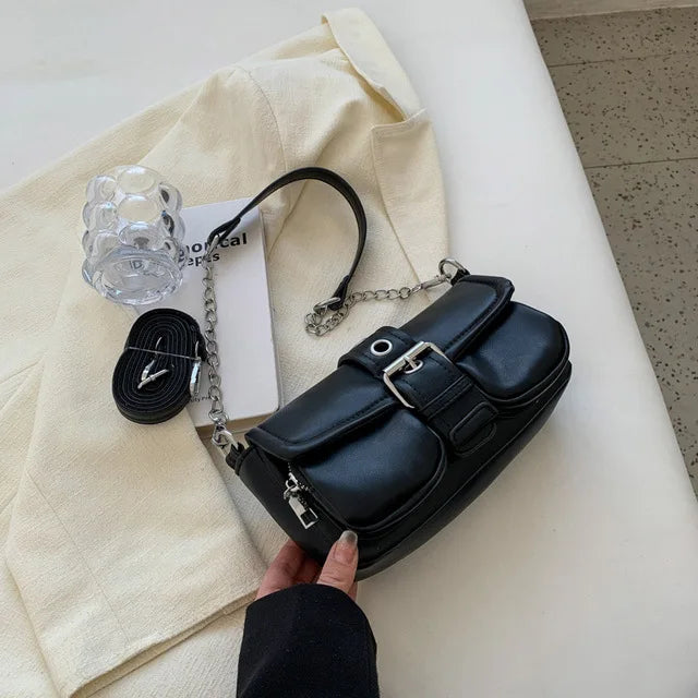 Fashion Female Armpit Bag Women's Small Shoulder Bags Solid Color Leather Ladies Crossbody Fashion Totes Purse and Handbags