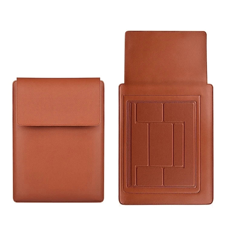 Factory Price Laptop Case with Stand for Computer 13/14/15 Inch PU Leather Notebook Handbag with Mouse Pad Briefcase