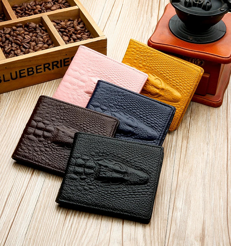 New Crocodile Pattern Men's Handbag Fashion Large Capacity Handbag Double Zipper Multi Card PU Leather Handbag BusinessMen's Bag