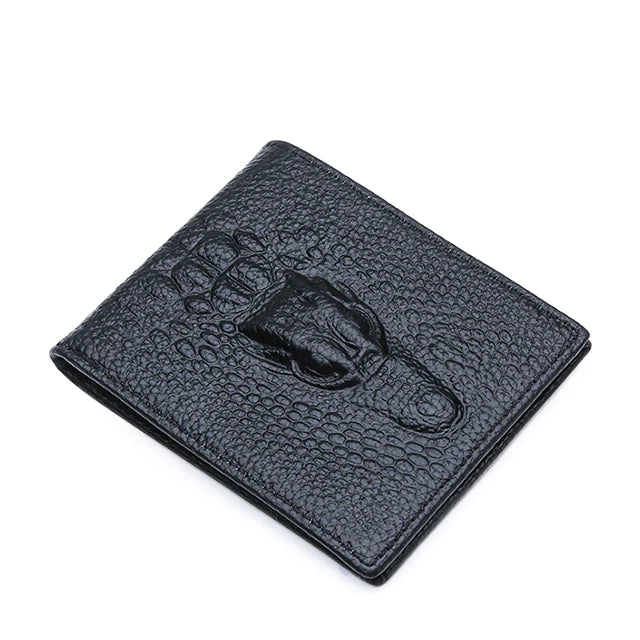 New Crocodile Pattern Men's Handbag Fashion Large Capacity Handbag Double Zipper Multi Card PU Leather Handbag BusinessMen's Bag