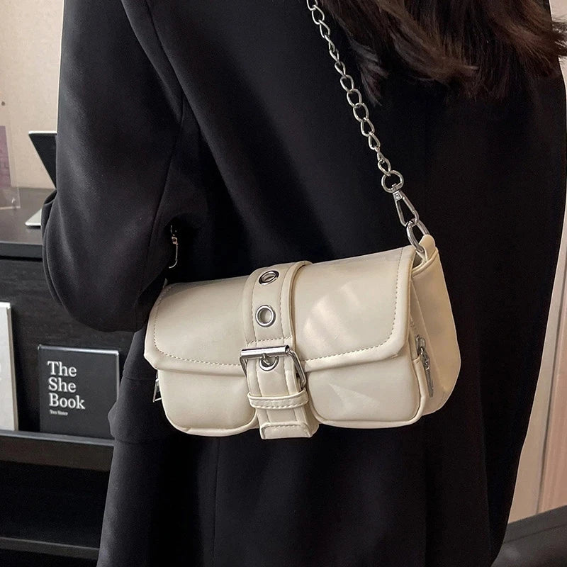 Fashion Female Armpit Bag Women's Small Shoulder Bags Solid Color Leather Ladies Crossbody Fashion Totes Purse and Handbags
