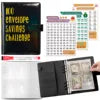 Wholesale A5 100 Envelope Saving Challenge Holographic Organizer Save Money Purse Budget Binder with Cash Envelope Four Pockets