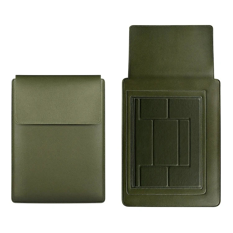 Factory Price Laptop Case with Stand for Computer 13/14/15 Inch PU Leather Notebook Handbag with Mouse Pad Briefcase