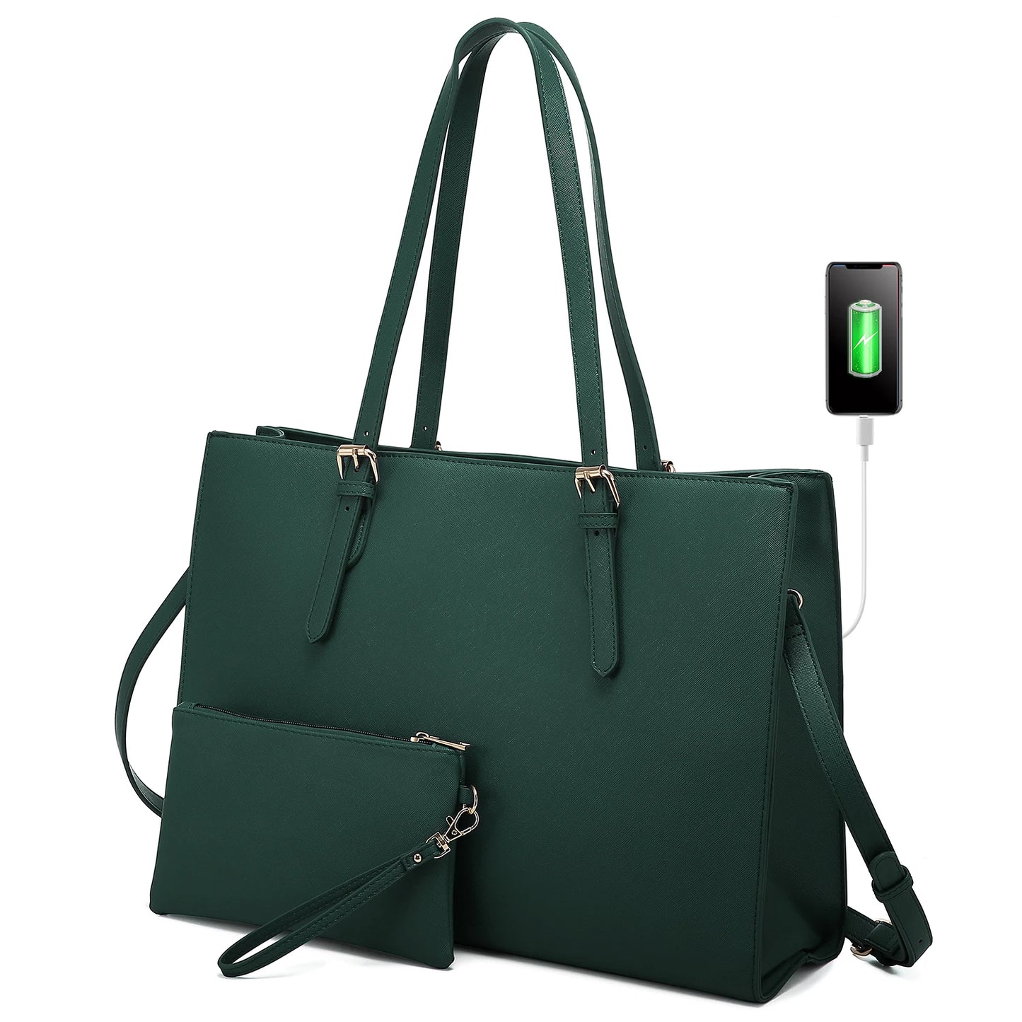 LOVEVOOK Wholesale 2pc Business Briefcase Computer Purse and Bags Office Work School Shoulder Bag for Women Laptop Tote Handbags