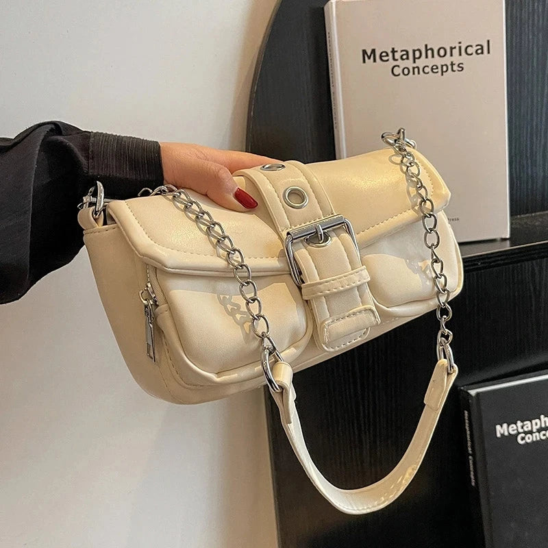 Fashion Female Armpit Bag Women's Small Shoulder Bags Solid Color Leather Ladies Crossbody Fashion Totes Purse and Handbags