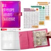 Wholesale A5 100 Envelope Saving Challenge Holographic Organizer Save Money Purse Budget Binder with Cash Envelope Four Pockets