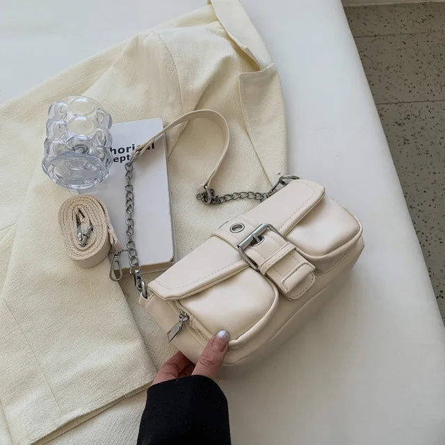 Fashion Female Armpit Bag Women's Small Shoulder Bags Solid Color Leather Ladies Crossbody Fashion Totes Purse and Handbags