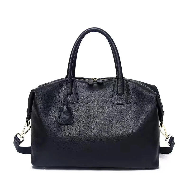 Premium Texture Women's Handbag Large Capacity Travel Bag Genuine Leather Ladies Single Shoulder Crossbody Tote Luxury Fashion