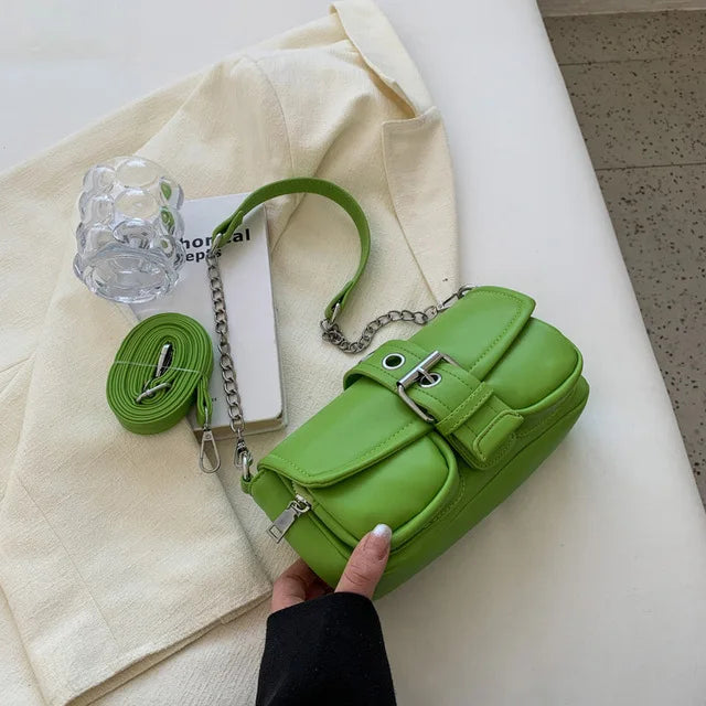 Fashion Female Armpit Bag Women's Small Shoulder Bags Solid Color Leather Ladies Crossbody Fashion Totes Purse and Handbags
