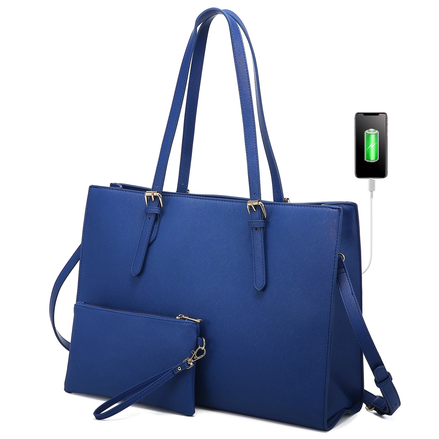 LOVEVOOK Wholesale 2pc Business Briefcase Computer Purse and Bags Office Work School Shoulder Bag for Women Laptop Tote Handbags