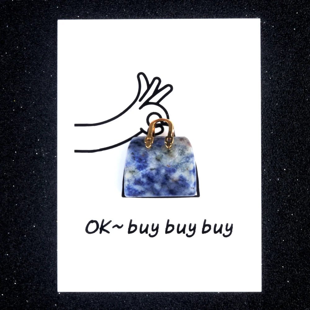 Factory Direct Sale Amethyst Stone Mini Handbag Pendant Necklace for Women Crystal Purse Bag Quartz Pendant Gemstone Jewelry