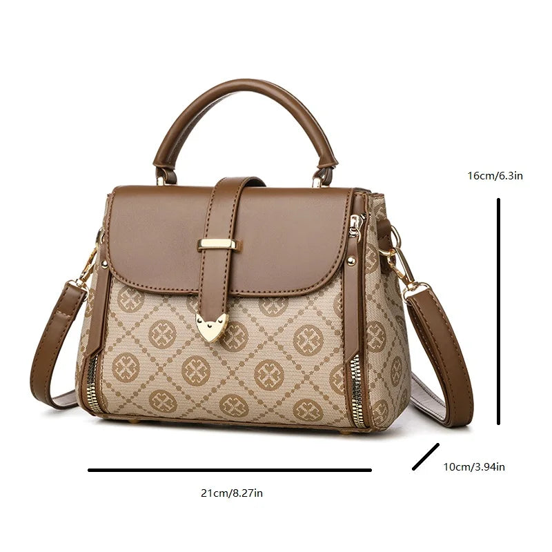 Fashionable Handbag for Women, Small Square Mom Bag, Commuter Bag, Travel Mobile Phone Bag, Versatile Shoulder Crossbody Bag