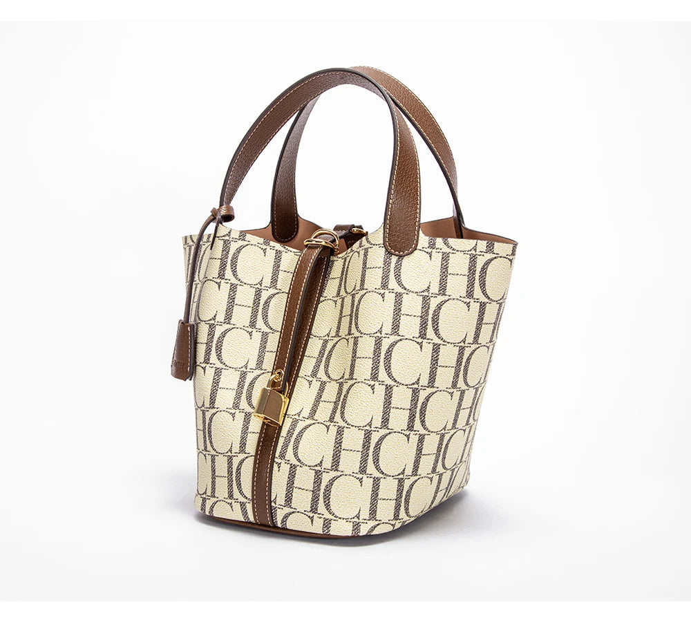 Exquisite Workmanship Women's Handbags Fashionable Versatile Letters Printed Open Pocket Design large Capacity