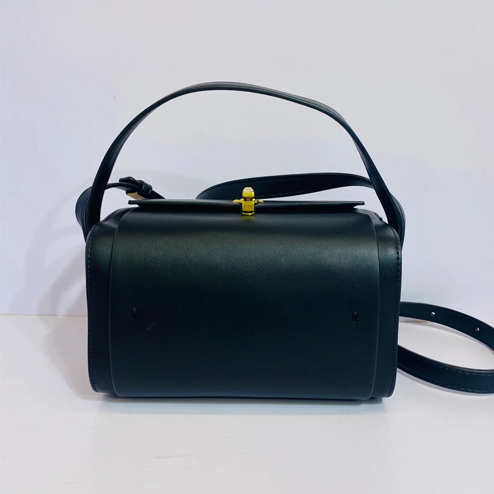 Box Small Boston Bag Luxury Designer Handbags For Women 2023 New Fashion Square Lock Decoration Shoulder Crossbody Bag Purse