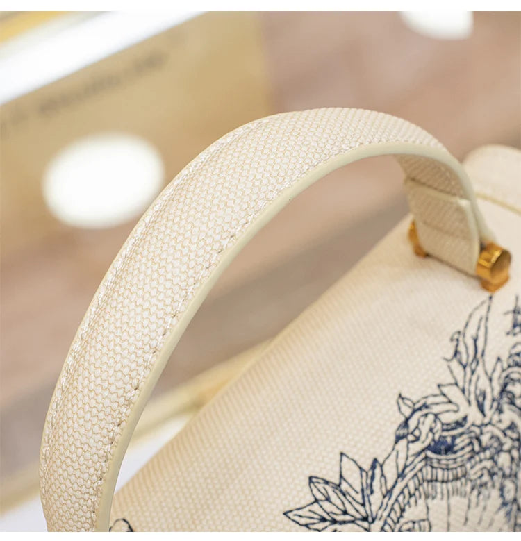 Women's handbag, handbag, women's 2024 new high-end texture summer designer single shoulder crossbody embroidered square bag
