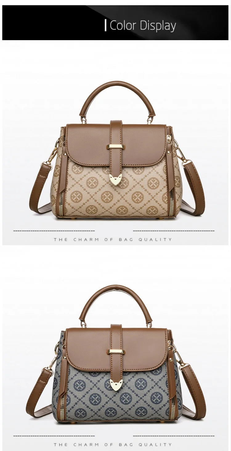 Fashionable Handbag for Women, Small Square Mom Bag, Commuter Bag, Travel Mobile Phone Bag, Versatile Shoulder Crossbody Bag