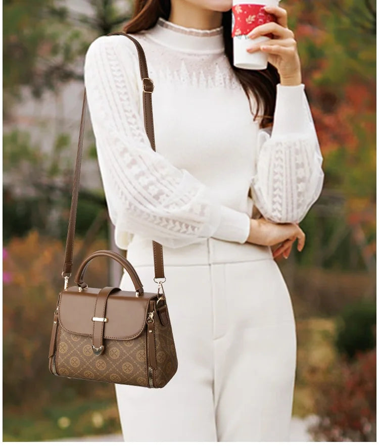 Fashionable Handbag for Women, Small Square Mom Bag, Commuter Bag, Travel Mobile Phone Bag, Versatile Shoulder Crossbody Bag