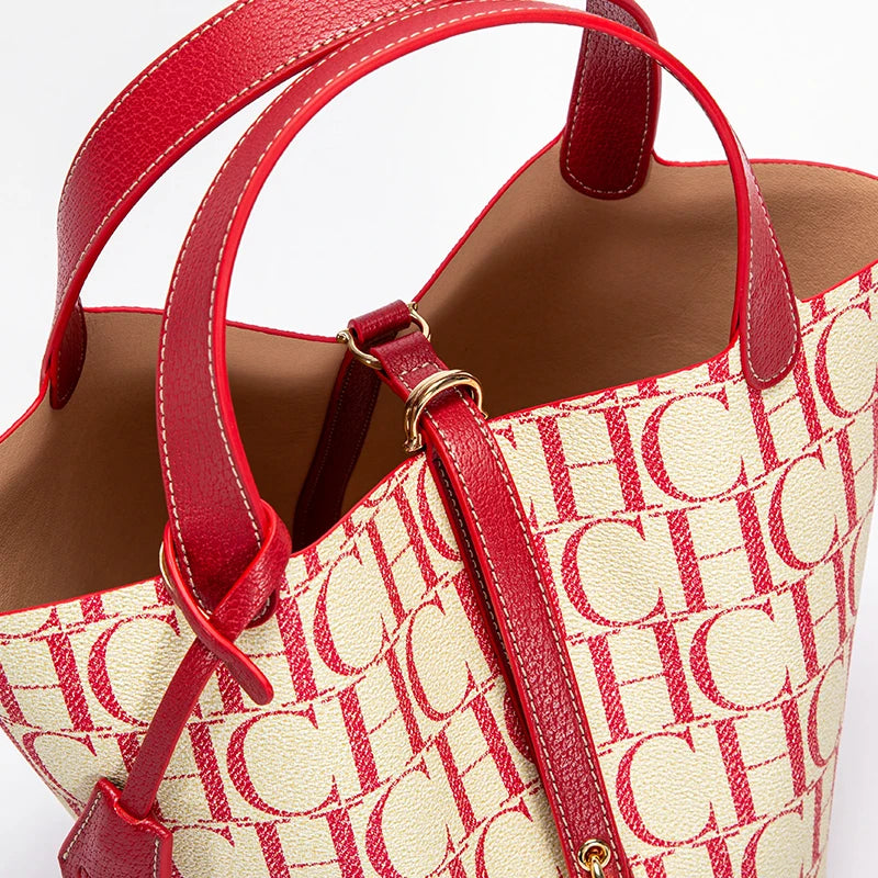 Exquisite Workmanship Women's Handbags Fashionable Versatile Letters Printed Open Pocket Design large Capacity