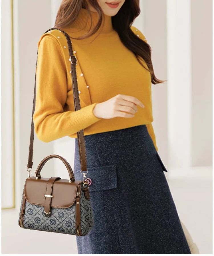 Fashionable Handbag for Women, Small Square Mom Bag, Commuter Bag, Travel Mobile Phone Bag, Versatile Shoulder Crossbody Bag