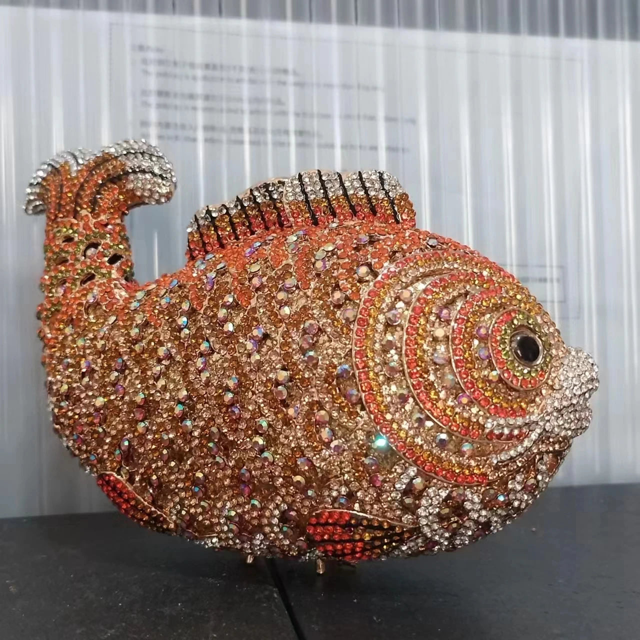 XIYUAN Female Fish Shape Rhinestone Fashion Handbags Design Women Diamond Party Wedding Clutches Purse Best Quality Evening Bags