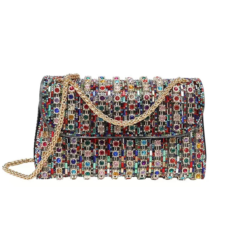 JIOMAY Luxury Designer Handbags Brand Fashion Purses For Women Elegant And Versatile Rhinestone Bag Party Evening Clutch Bag