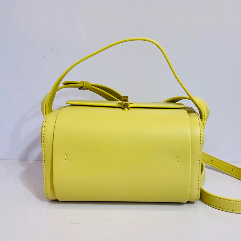 Box Small Boston Bag Luxury Designer Handbags For Women 2023 New Fashion Square Lock Decoration Shoulder Crossbody Bag Purse