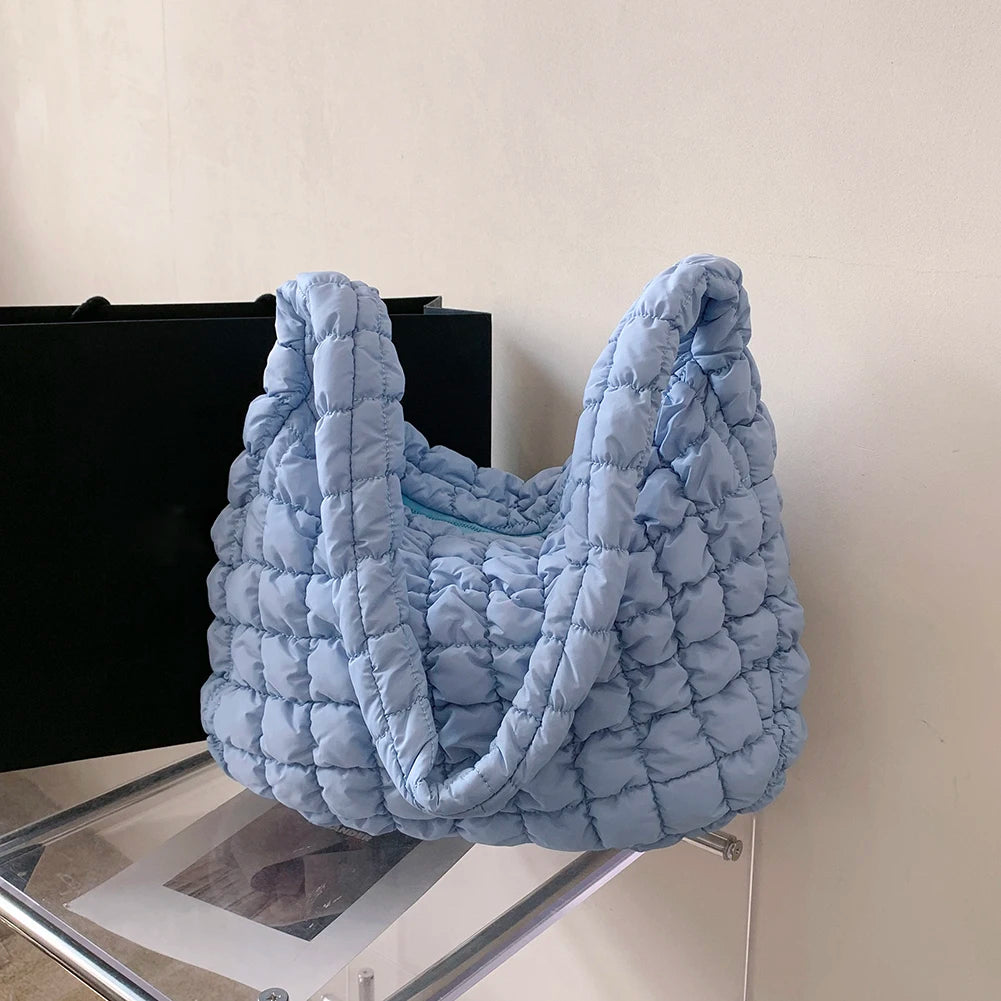 Large Capacity Quilted Padded Crossbody Bag Pleated Bubbles Cloud Shoulder Bags Tote Bucket Designer Bag Ruched Lady Handbags