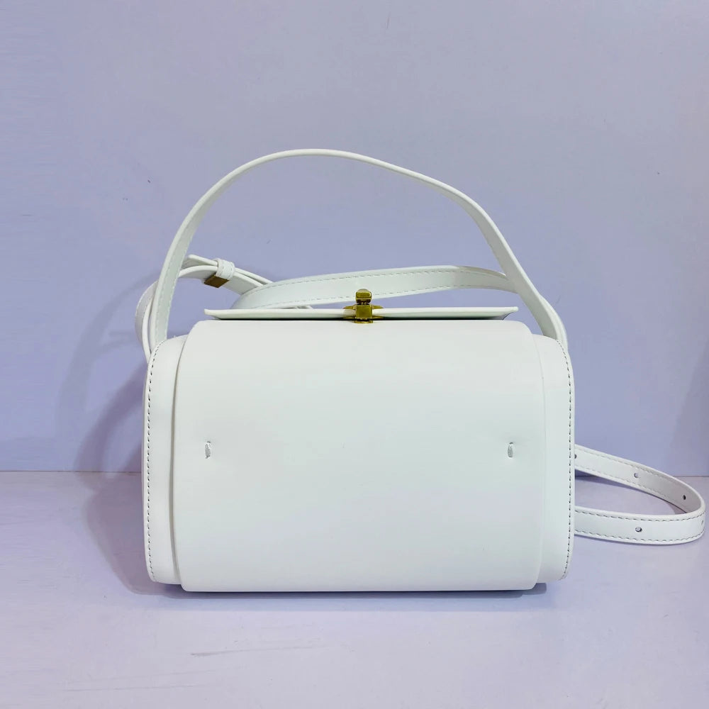 Box Small Boston Bag Luxury Designer Handbags For Women 2023 New Fashion Square Lock Decoration Shoulder Crossbody Bag Purse