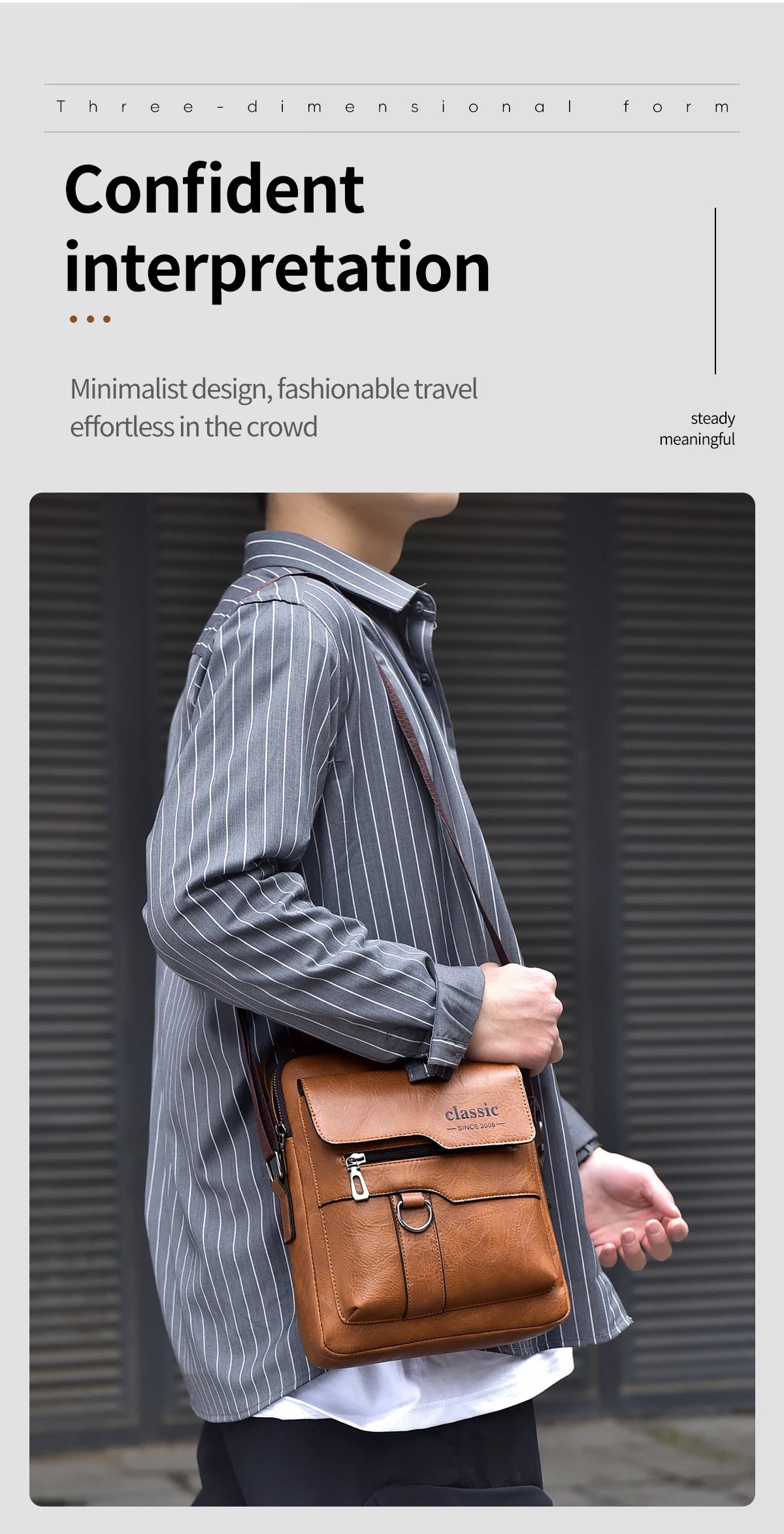 2024 New Vintage Men Crossbody Bag Leather Shoulder Bag For Men Handbags Brown Business Large Capacity Messenger Side Bags Male