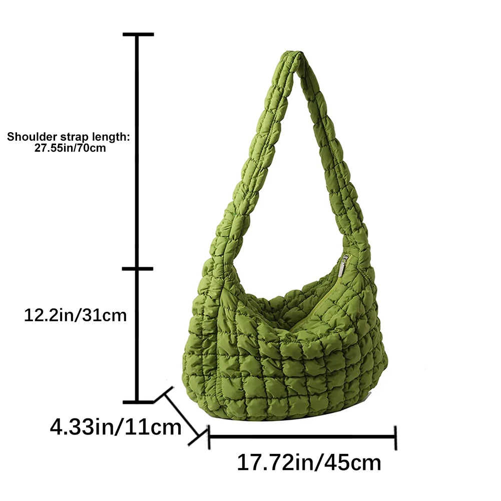 Large Capacity Quilted Padded Crossbody Bag Pleated Bubbles Cloud Shoulder Bags Tote Bucket Designer Bag Ruched Lady Handbags