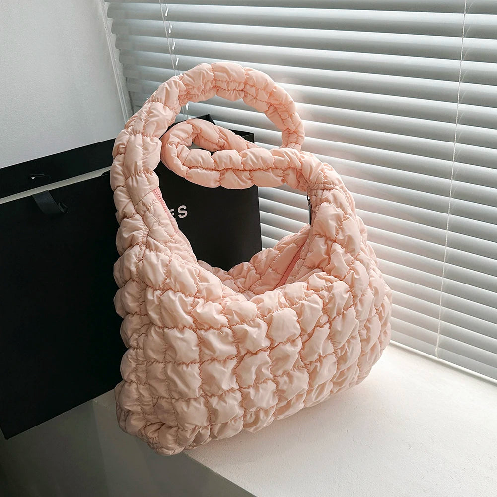 Large Capacity Quilted Padded Crossbody Bag Pleated Bubbles Cloud Shoulder Bags Tote Bucket Designer Bag Ruched Lady Handbags