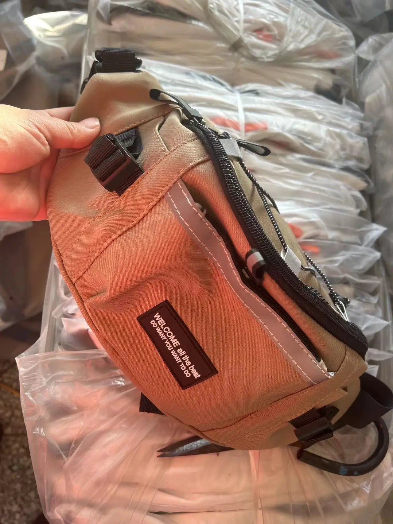 Korean Y2K Chest Bag Women and Men Purses and Handbags Reflective Stripe Waist Bag Student Crossbody Bags Sling Shoulder Bag