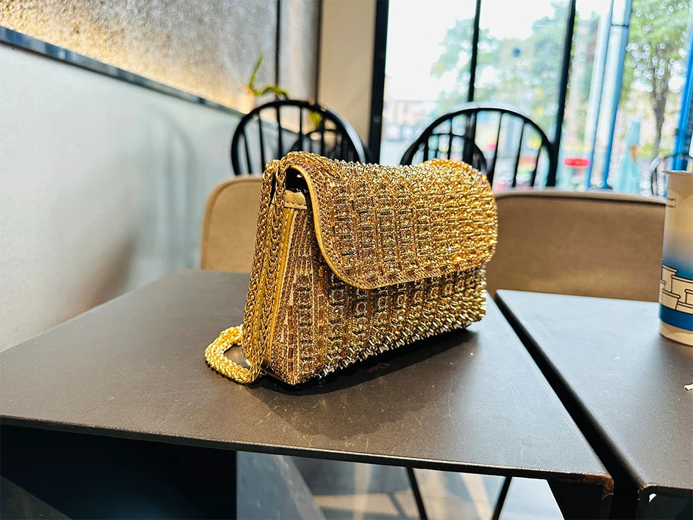 JIOMAY Luxury Designer Handbags Brand Fashion Purses For Women Elegant And Versatile Rhinestone Bag Party Evening Clutch Bag