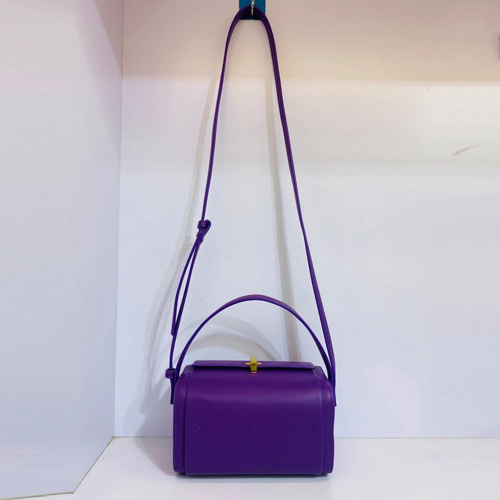 Box Small Boston Bag Luxury Designer Handbags For Women 2023 New Fashion Square Lock Decoration Shoulder Crossbody Bag Purse