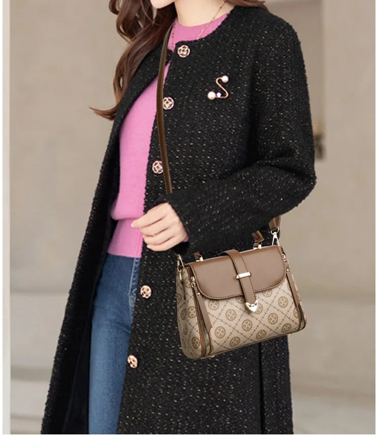 Fashionable Handbag for Women, Small Square Mom Bag, Commuter Bag, Travel Mobile Phone Bag, Versatile Shoulder Crossbody Bag