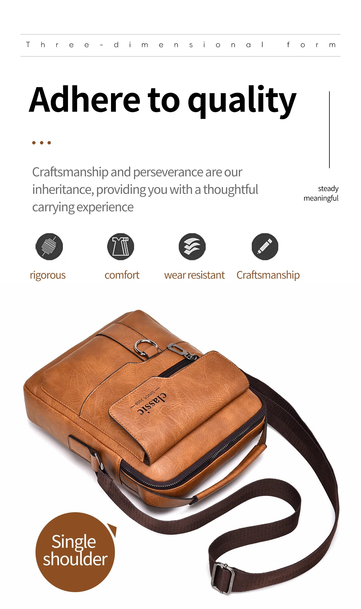 2024 New Vintage Men Crossbody Bag Leather Shoulder Bag For Men Handbags Brown Business Large Capacity Messenger Side Bags Male