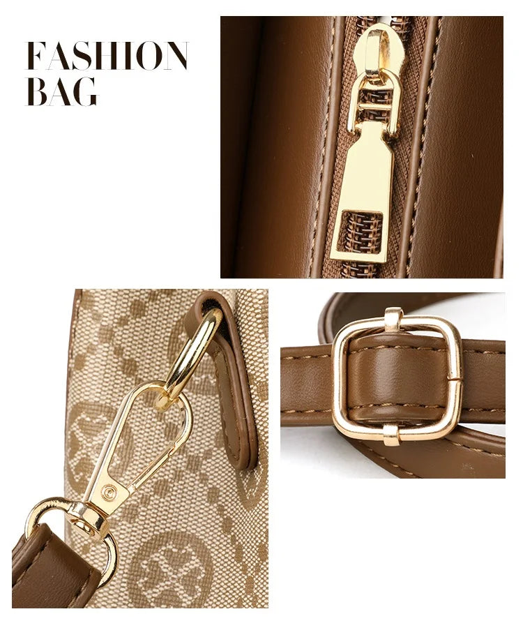 Fashionable Handbag for Women, Small Square Mom Bag, Commuter Bag, Travel Mobile Phone Bag, Versatile Shoulder Crossbody Bag