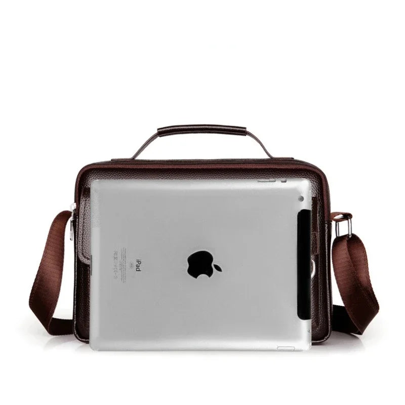 2024 New Men Shoulder Bag for 10.4" Ipad PU Leather Business Handbags Men Messenger Bags Fashion Man Crossbody Bag
