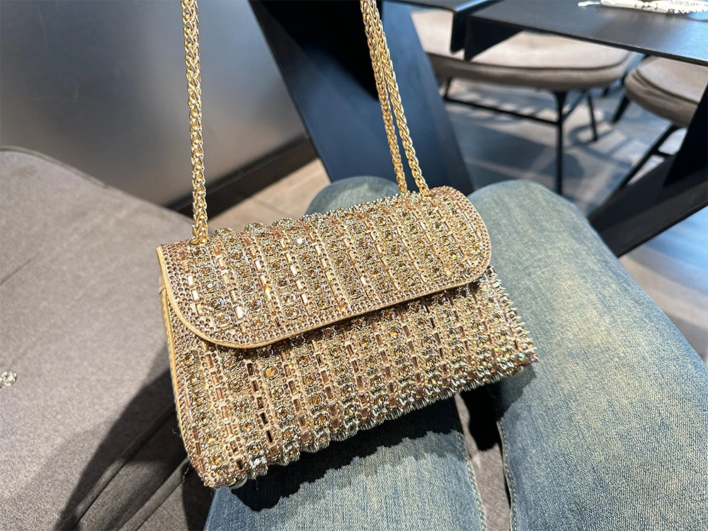 JIOMAY Luxury Designer Handbags Brand Fashion Purses For Women Elegant And Versatile Rhinestone Bag Party Evening Clutch Bag