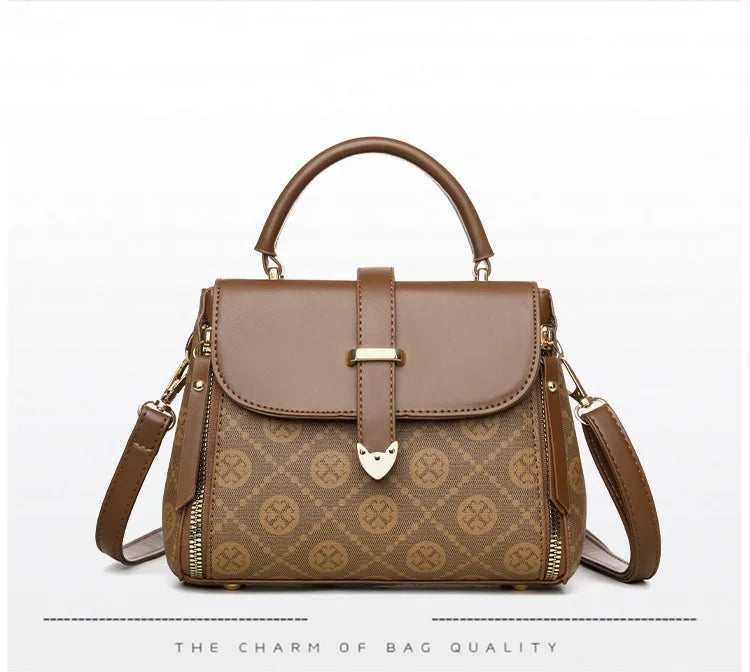 Fashionable Handbag for Women, Small Square Mom Bag, Commuter Bag, Travel Mobile Phone Bag, Versatile Shoulder Crossbody Bag